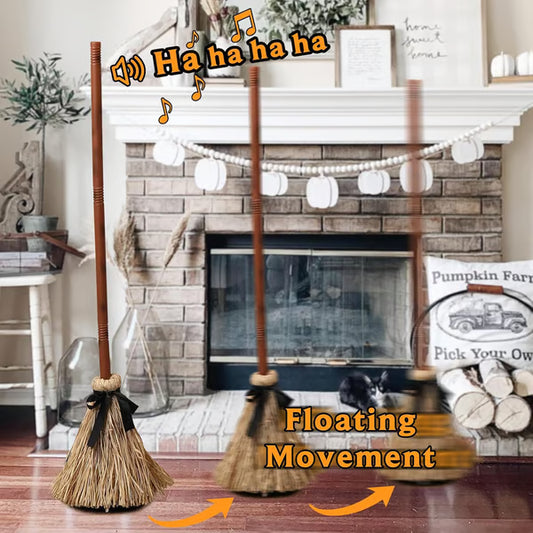 【💥Halloween Sale 49% OFF】🧙‍♀️🪄Floating Witch's Broom –Haunted Dancing Broom
