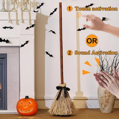 【💥Halloween Sale 49% OFF】🧙‍♀️🪄Floating Witch's Broom –Haunted Dancing Broom