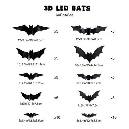 💥Only $14.99 Last Day Promotion!🎁3D Bat Design LED Decoration